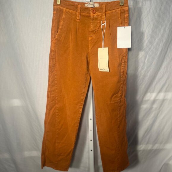 NWT Love Trends Pleated Pants in Rust - Size 1 - Picture 1 of 7